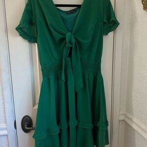 Green midi dress plus size